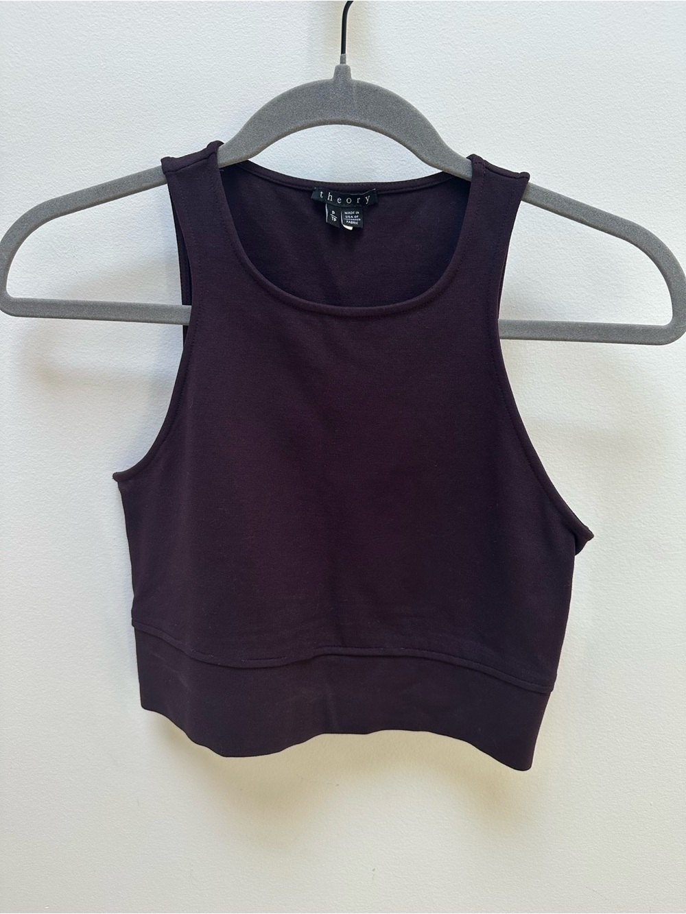 Theory Plum Racerback Crop Top